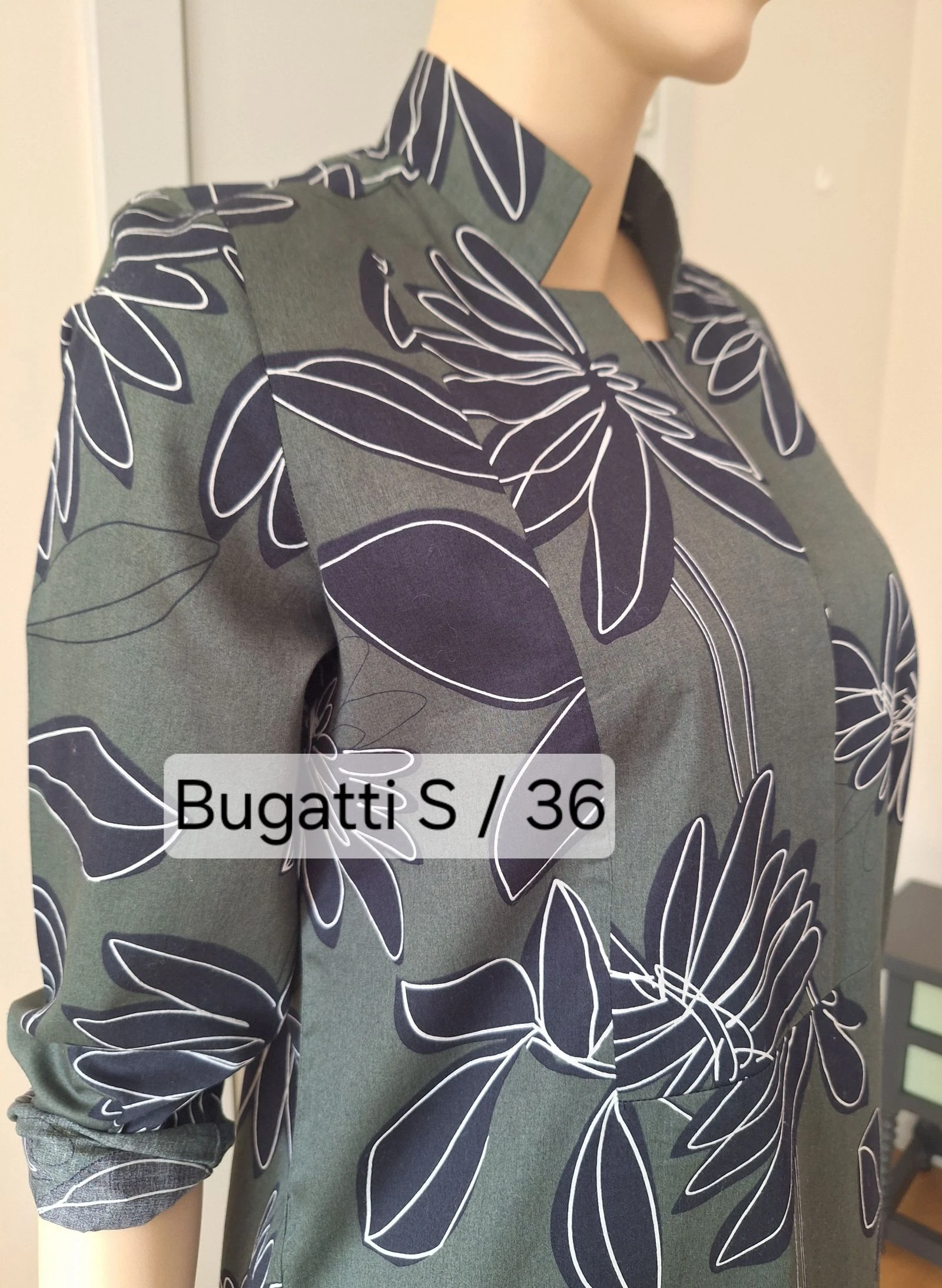 Vestido de verão Bugatti verde/azul-marinho P/36 algodão – photo 2